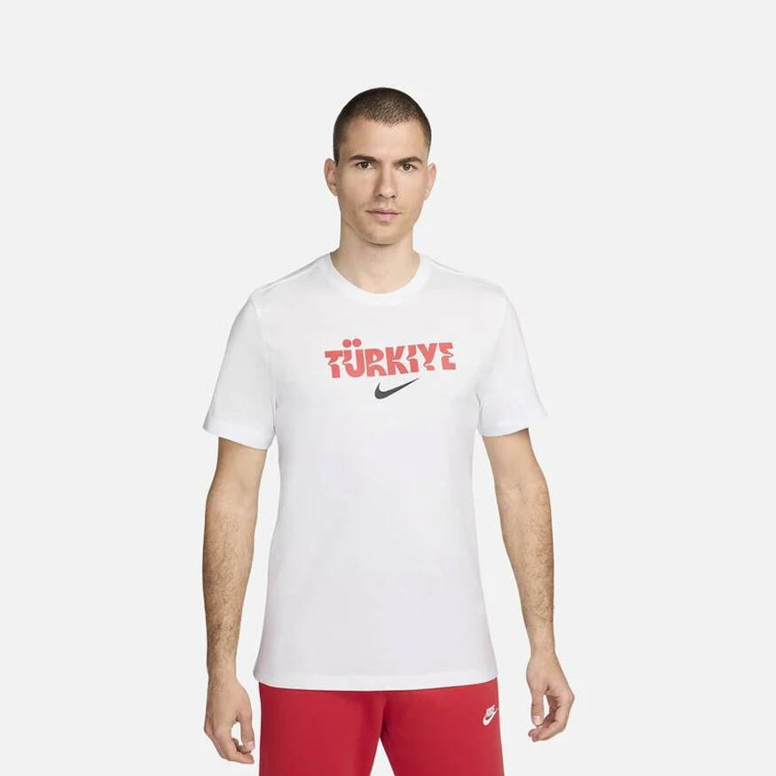 Türkiye Crest Footboll Short-Sleeve Erkek Beyaz Tişört